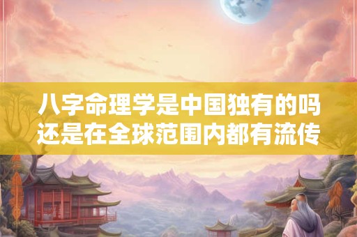 八字命理学是中国独有的吗还是在全球范围内都有流传