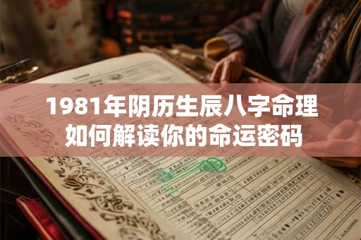 1981年阴历生辰八字命理 如何解读你的命运密码