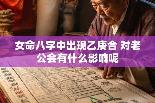 女命八字中出现乙庚合 对老公会有什么影响呢