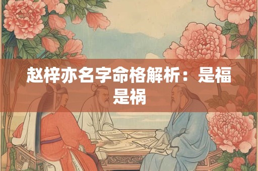 赵梓亦名字命格解析：是福是祸
