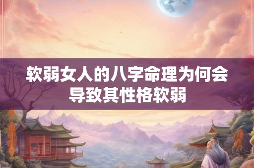 软弱女人的八字命理为何会导致其性格软弱