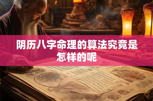 阴历八字命理的算法究竟是怎样的呢