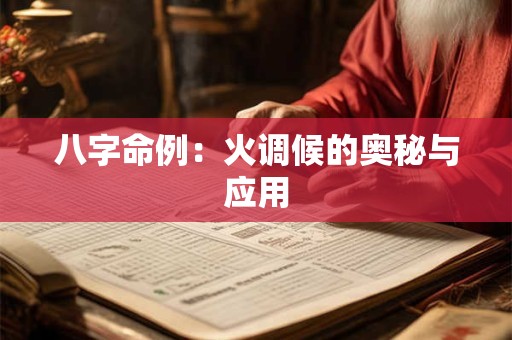 八字命例：火调候的奥秘与应用