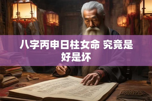 八字丙申日柱女命 究竟是好是坏