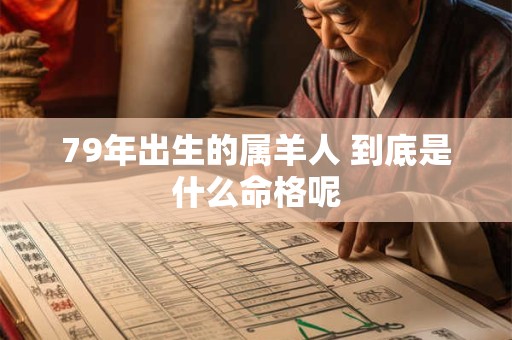 79年出生的属羊人 到底是什么命格呢
