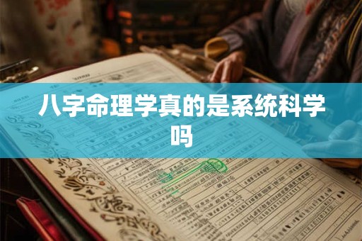 八字命理学真的是系统科学吗