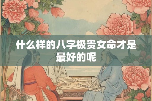 什么样的八字极贵女命才是最好的呢