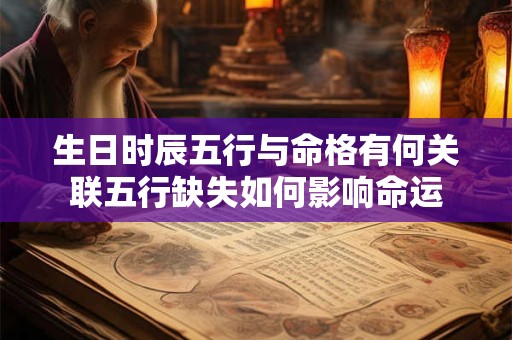 生日时辰五行与命格有何关联五行缺失如何影响命运