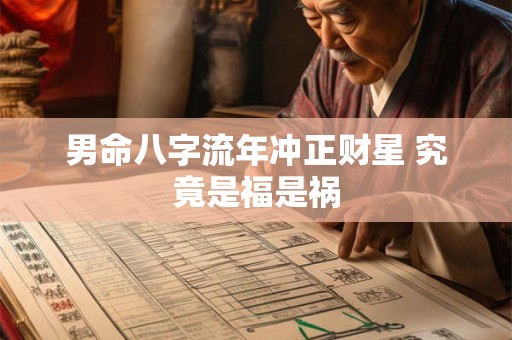 男命八字流年冲正财星 究竟是福是祸