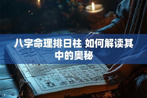 八字命理排日柱 如何解读其中的奥秘