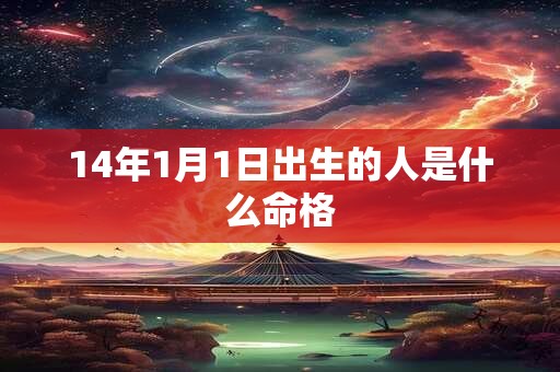 14年1月1日出生的人是什么命格
