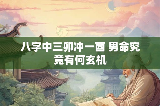 八字中三卯冲一酉 男命究竟有何玄机
