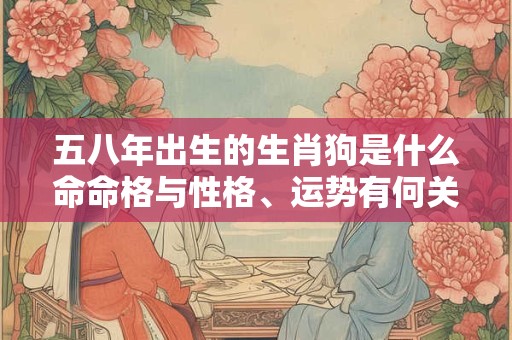 五八年出生的生肖狗是什么命命格与性格、运势有何关联