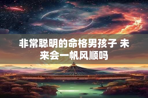 非常聪明的命格男孩子 未来会一帆风顺吗