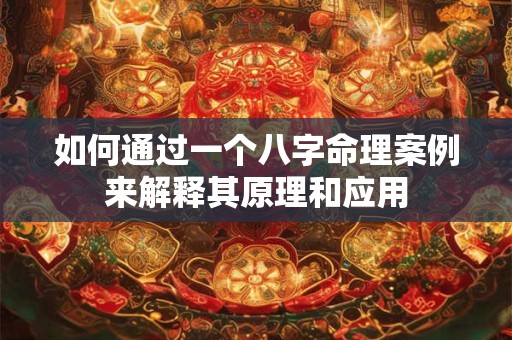 如何通过一个八字命理案例来解释其原理和应用