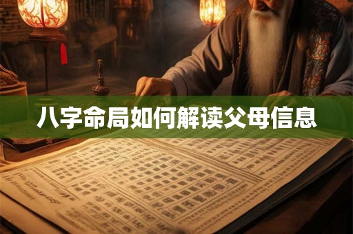 八字命局如何解读父母信息