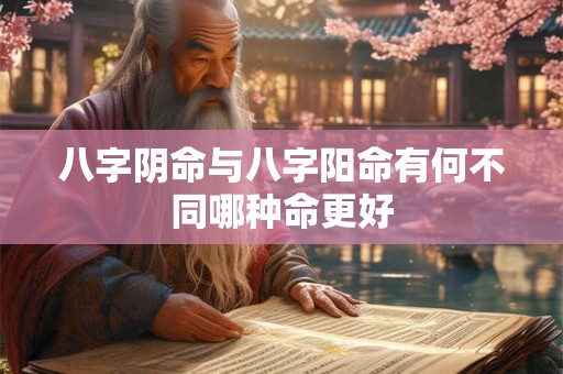 八字阴命与八字阳命有何不同哪种命更好