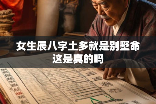 女生辰八字土多就是别墅命这是真的吗