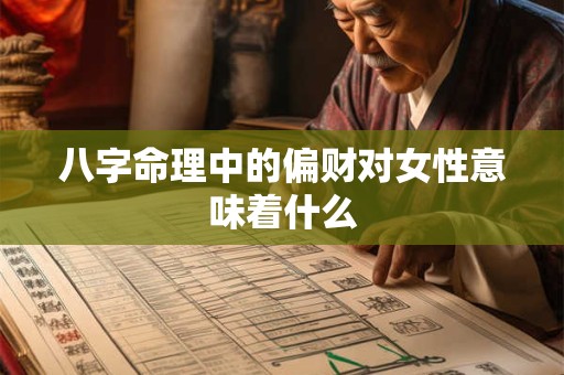 八字命理中的偏财对女性意味着什么