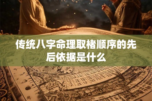 传统八字命理取楮顺序的先后依据是什么