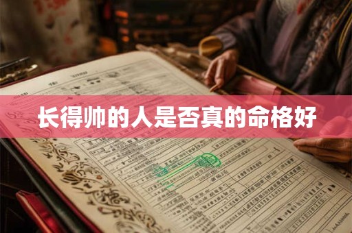 长得帅的人是否真的命格好