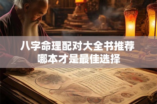 八字命理配对大全书推荐 哪本才是最佳选择