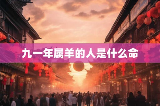九一年属羊的人是什么命