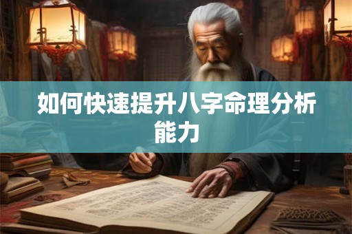 如何快速提升八字命理分析能力