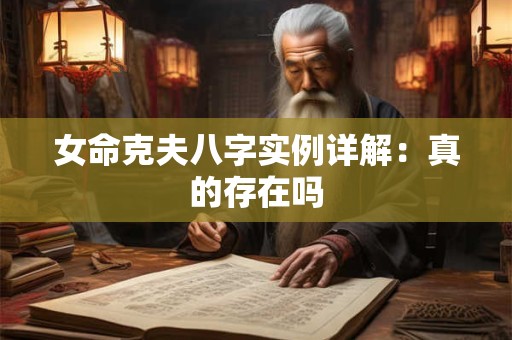 女命克夫八字实例详解：真的存在吗