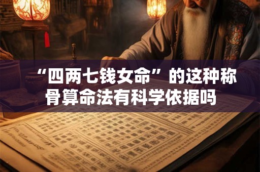 “四两七钱女命”的这种称骨算命法有科学依据吗