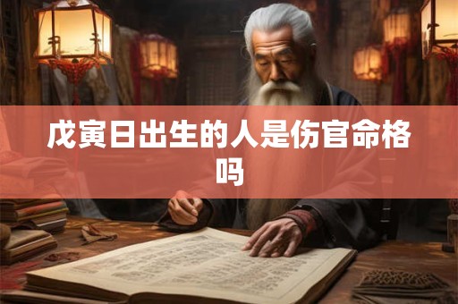 戊寅日出生的人是伤官命格吗