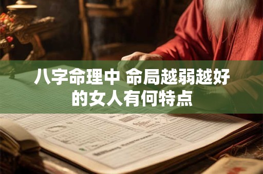 八字命理中 命局越弱越好的女人有何特点