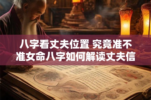 八字看丈夫位置 究竟准不准女命八字如何解读丈夫信息