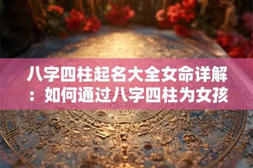 八字四柱起名大全女命详解：如何通过八字四柱为女孩起一个吉祥的名字