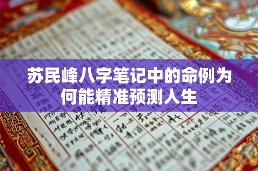 苏民峰八字笔记中的命例为何能精准预测人生