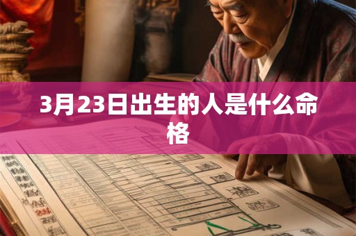 3月23日出生的人是什么命格