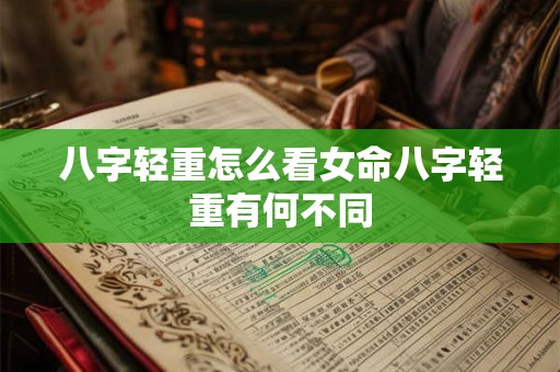 八字轻重怎么看女命八字轻重有何不同