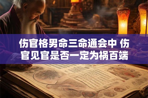 伤官格男命三命通会中 伤官见官是否一定为祸百端