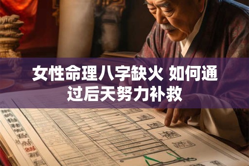 女性命理八字缺火 如何通过后天努力补救