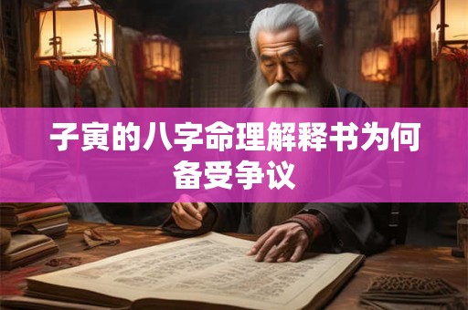 子寅的八字命理解释书为何备受争议