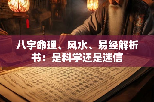 八字命理、风水、易经解析书：是科学还是迷信