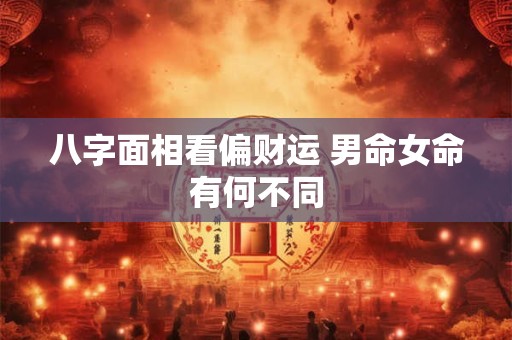 八字面相看偏财运 男命女命有何不同
