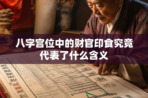 八字宫位中的财官印食究竟代表了什么含义