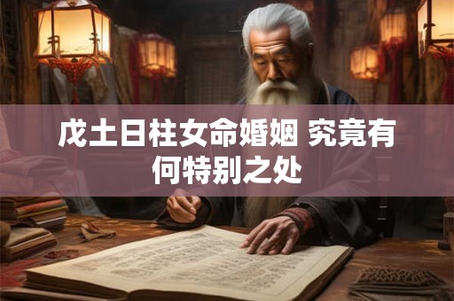 戊土日柱女命婚姻 究竟有何特别之处