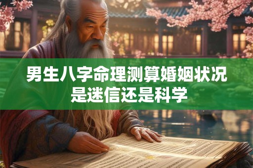 男生八字命理测算婚姻状况 是迷信还是科学