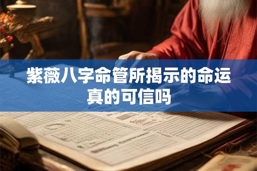 紫薇八字命管所揭示的命运真的可信吗