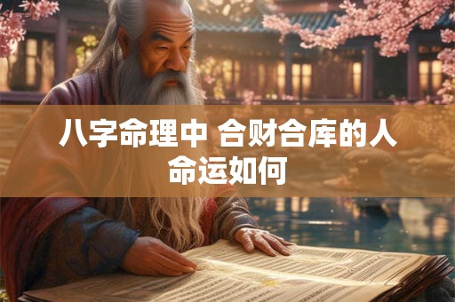 八字命理中 合财合库的人命运如何