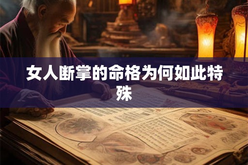 女人断掌的命格为何如此特殊