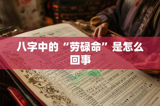 八字中的“劳碌命”是怎么回事
