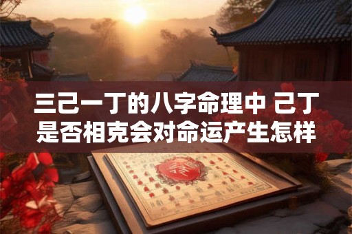 三己一丁的八字命理中 己丁是否相克会对命运产生怎样的影响